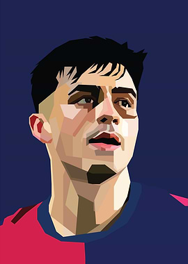 Geometric Portrait — Modern Football Vector Art