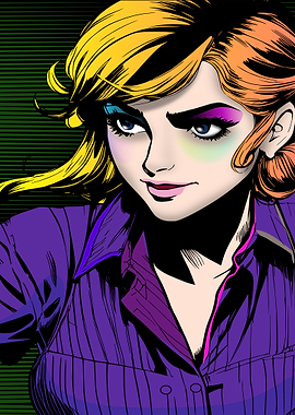 Anime Woman with Vibrant Makeup