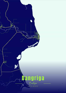 Dangriga Belize Map