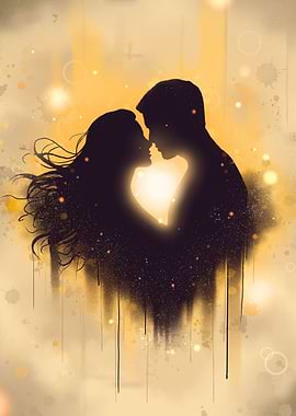 Couple Silhouette in Golden Light