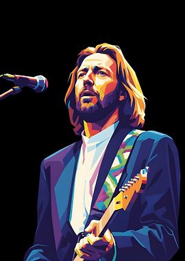 Eric Clapton Pop Art Portrait