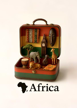 Africa Themed Suitcase Collection