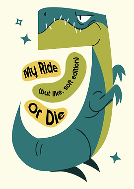 Dinosaur with funny text