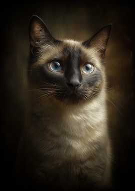 Siamese Cat Portrait