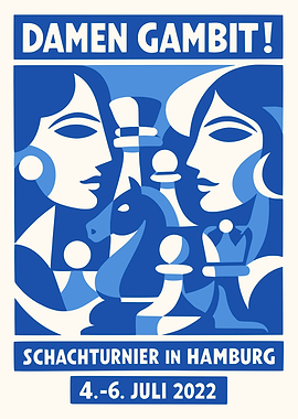 Damen Gambit Chess Tournament Poster