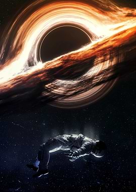 Astronaut near a Black Hole