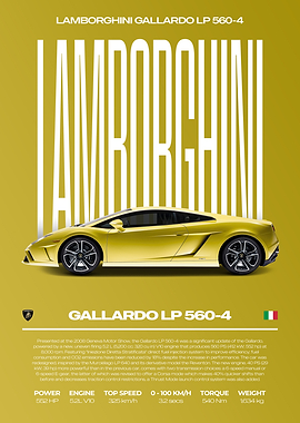 Lamborghini Gallardo LP 560-4 Car Poster