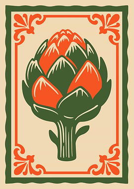 Stylized Artichoke Illustration