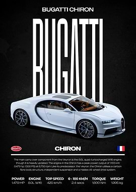 Bugatti Chiron Poster
