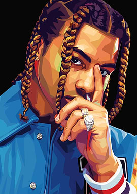 24kGoldn Rapper Portrait Pop Art