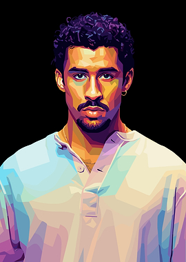 Bad Bunny Pop Art Portrait