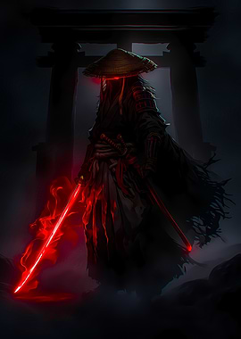 Samurai with Neon swords