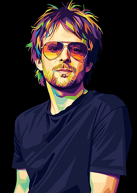 Colorful Portrait of Thom Yorke