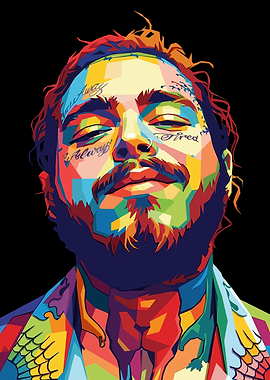 Post Malone Pop Art Portrait