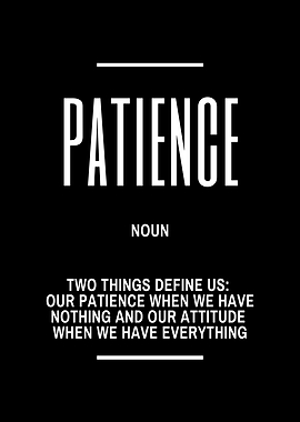 Patience definition poster