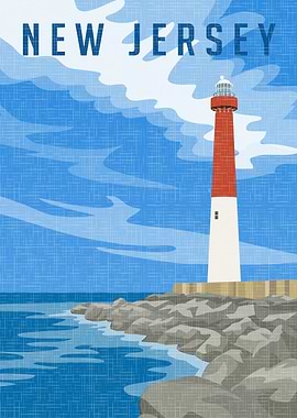 New Jersey Lighthouse Poster