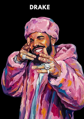 Drake in Pink Fur Coat