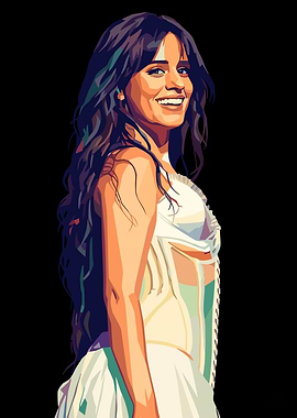 Camila Cabello Pop Art Portrait