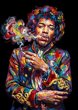 Jimi Hendrix painting art