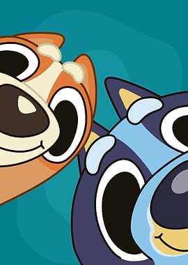 Bluey and Bingo cartoon characters