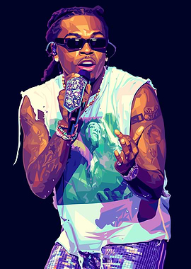 Gunna Performing on Stage Pop Art