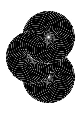 Abstract Swirling Black and White Pattern