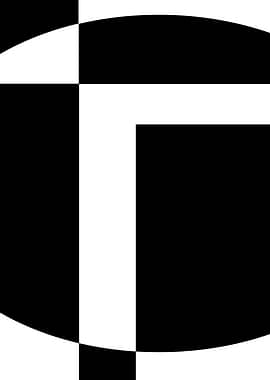 Abstract Black and White Geometric Design