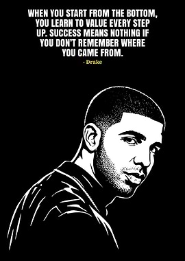 Drake Motivational Quote Art