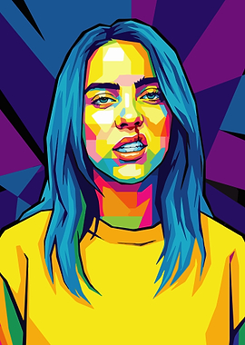 Billie Eilish Pop Art Portrait