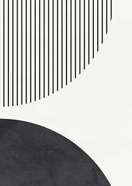 Abstract Geometric Shapes with Stripes