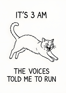 Funny Cat at 3 AM
