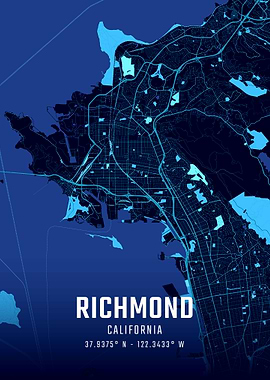 Richmond California Midnight City Map