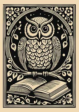 Owl on a Book