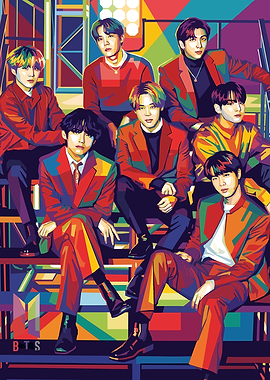 BTS Pop Art Group Portrait