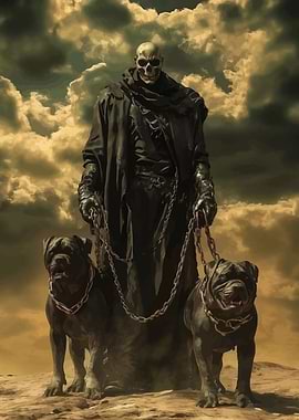 Grim Reaper with Guard Dogs