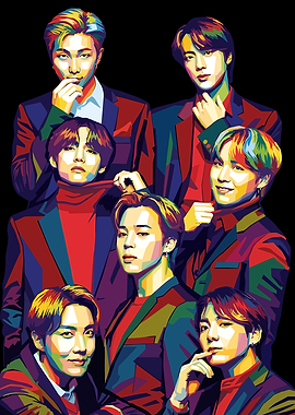 BTS Pop Art Portrait