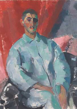 Portrait of a man with an eye patch