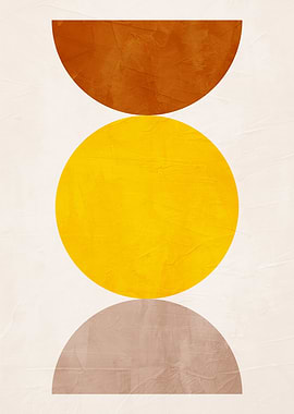 Abstract Geometric Shapes with Textured Background