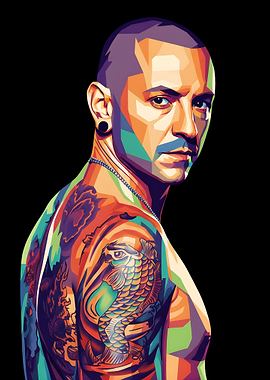 Chester Bennington Pop Art Portrait