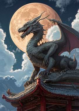 Dragon on a Temple Roof
