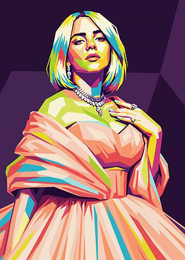 Billie Eilish Pop Art Portrait