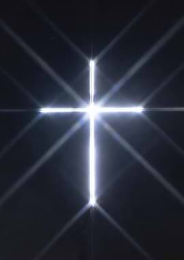 Glowing Cross with Light Rays