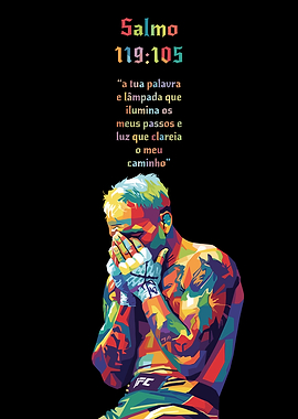 Colorful Pop Art of a Fighter