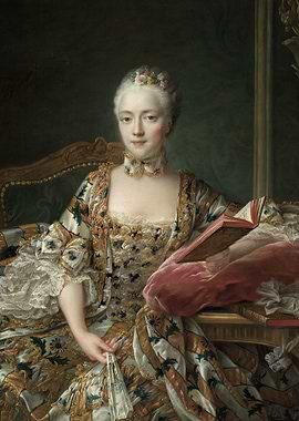 Portrait of a Woman in Rococo Attire