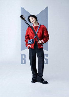 BTS Suga with Guitar and Louis Vuitton Bag