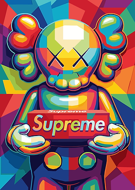 KAWS Companion with Supreme Box