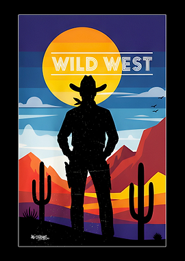 Wild West Cowboy Sunset