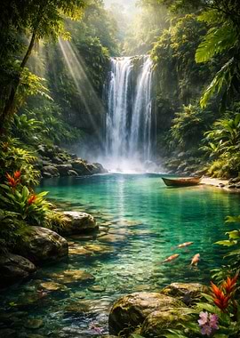 Tropical Waterfall Paradise