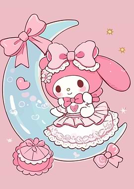 My Melody on a Crescent Moon