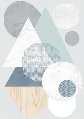 Abstract Geometric Composition with Textures